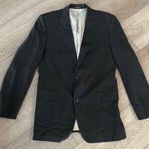 Hugo Boss Gable/Vegas Blazer Mens 42L‎ Wool Blend Black Pinstripe Suit Jacket